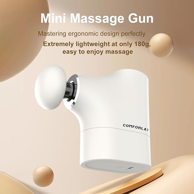 Portable Mini Massage Gun, Percussion Deep Tissues Muscle Massager, Compact Sports Travel Massage Gun, Portable Handheld Massager for Home, Gym, Office, Outdoors