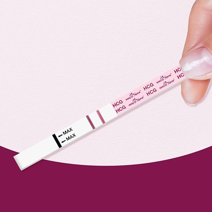 Easy@Home Pregnancy Test Strips Kit: 10 Pack hCG Test Strips - Early Detection Home Pregnancy Strips Bulk