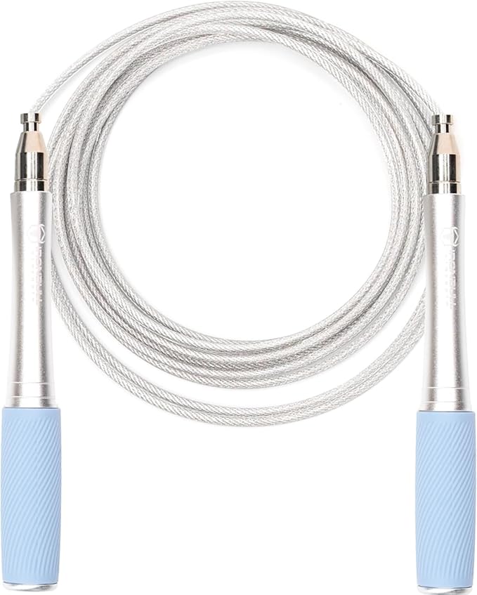 Jump Rope for Men & Women - Ultra-Fast, High Speed Jump Rope - Self-Locking Screw-Free Design with Aluminum Handles and Silicone Textured Grips - Precision Engineered for Maximum Performance - Skipping Rope for Workout Fitness, Cross Training & Home Ex...