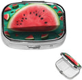 Pill Case Rectangle Pill Box 3 Compartment Pill Organizer Dream Watermelon Small Pill Case Waterproof Medicine Organizer Box for Travel Pill Containers Vitamin Organizer for Medication Planner
