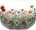 This Portable Watercolor Wildflower Pattern 4-Compartment Pillbox Can Be Placed in A Pocket Or Wallet to Store Vitamins, Medicines Fish Oil Health Supplements Other Medications.