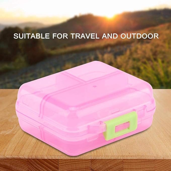 7 Grids Weekly Pill Box Portable Medicine Storage Box Foldable Drug Case Tablet Organizer for Travel ()