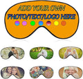 Personalized Eye Mask, Custom Eyeshade Blindfold Add Your Design Image Text Customized Eye Cover with Adjustable Strap for Sleeping Travel Work Naps Blocks Light, Croci