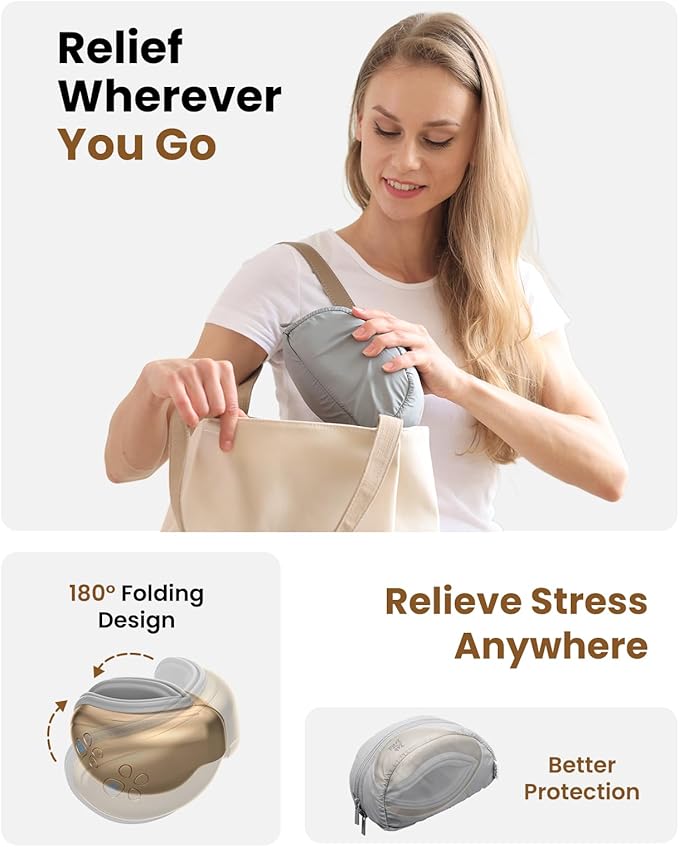 BOB AND BRAD Eye Massager with Heat and Cooling, EyeOasis 3 Eye Massager for Migraine FSA Eligible/HSA Eligible, Heated Headache Massager for Dry Eye Relief, Temple Massagers for Stress Relief
