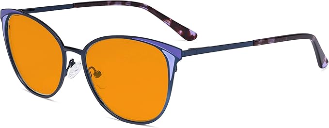 Eyekepper Ladies Blue Light Filter Glasses - Butterfly Design Computer Eyegalsses Women -Transparent Blue Lens