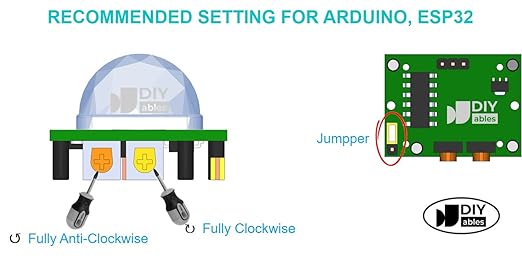 HC SR501 PIR Motion Sensor Module Infrared Motion Detector Compatible with Arduino ESP32 ESP8266 Raspberry Pi for Motion Detection and DIY Home Automation Projects, 2 Pieces