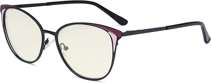 Eyekepper Ladies Blue Light Filter Glasses - Butterfly Design Computer Eyegalsses Women -Transparent Blue Lens