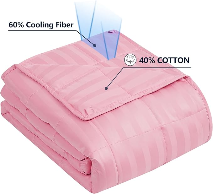 Weighted Blanket Queen/King Size (80"x87" 22lbs),Ultra Soft and Cozy Cooling Weighted Blanket for Adult,Heavy Blanket with Machine Washable Soft Blanket, Pink