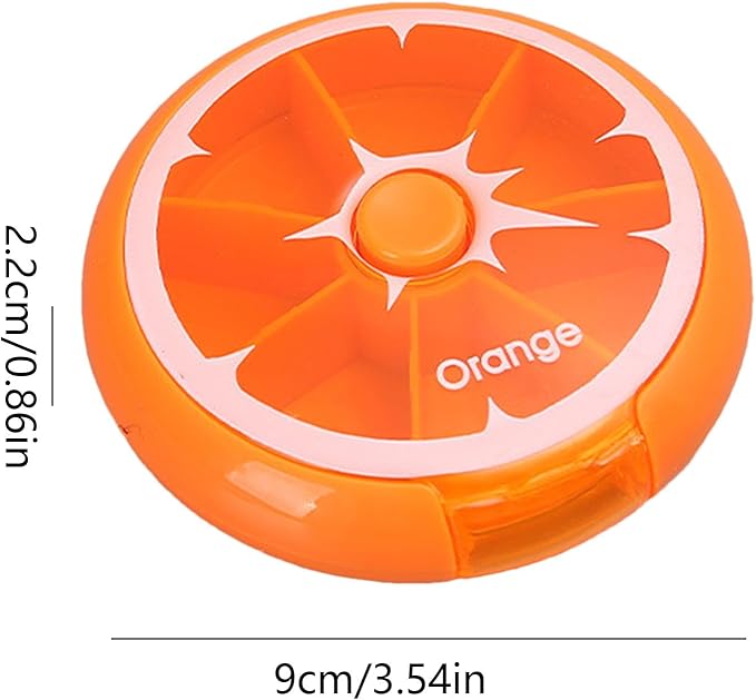 Weekly Pill Organizer - Eco-Friendly Round Pill Storage Box, Round Pill Organizer | 7-Compartment Weekly Pill Dispenser, Weekly Medication Organizer Suitable for vitaminn, Medication, and Candy