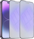 2 Pack Matte Anti-Blue Light Eye Protection Screen Protector for iPhone 14 Pro, Anti-Glare Blue-Light Blocking Tempered Glass Film 6.1", Scratch Resistant, Anti-Fingerprints, Full Coverage