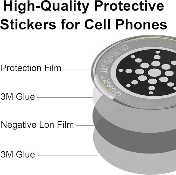 12-Pack Cell Phone Protection Stickers, Compatible with Smartphones Skin TabletsLaptop DecalWi-Fi Routers TVs,Easy to Apply,Gold Silver Metallic Sticker