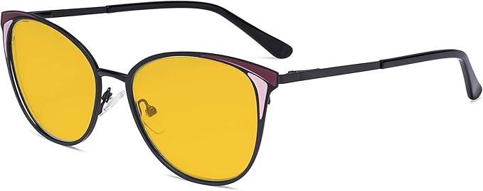 Eyekepper Ladies Blue Light Filter Glasses - Butterfly Design Computer Eyegalsses Women -Transparent Blue Lens