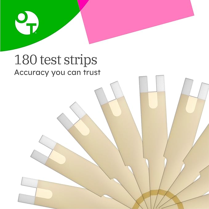OneTouch Verio Test Strips for Diabetes Value Pack - 180 Count - for Blood Sugar Monitor - Home Self Glucose Testing - 6 Boxes, 30 Strips Per Pack (Pack of 2)