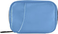 Pill Box 7 Day Pill Case Travel Pill Organizer Bag with Zipper Portable Weekly Case Compact Size for Vitamin Supplement Holder, Solid Color Sky Blue