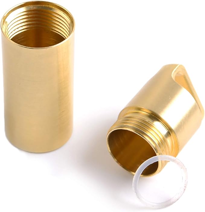 SagaSave Keychain Pill Holder, Waterproof Pill Box Keychain Portable Pill Case Pill Box Organizer Daily Pill Container for Outdoor Camping 4.85cm × 1.55cm