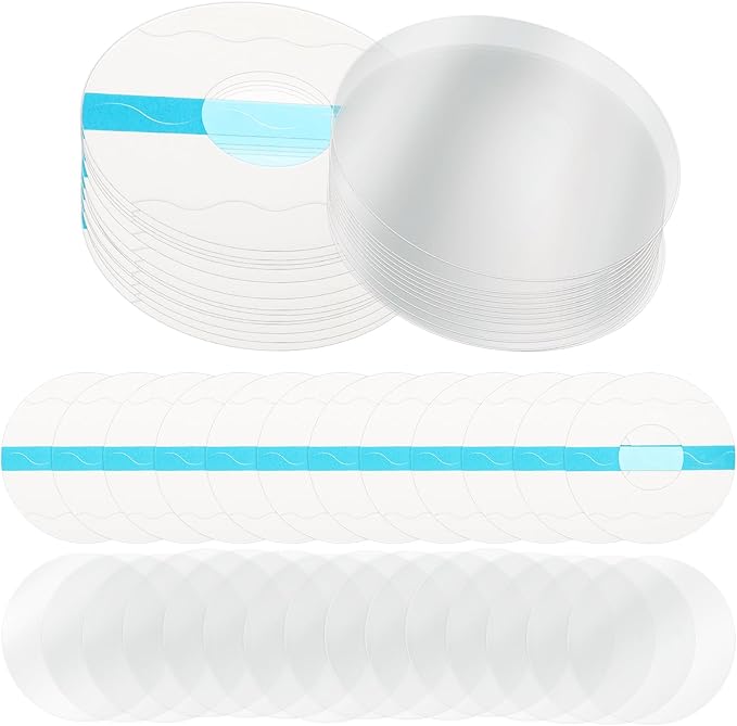 30 Pack Latex-Free Glucose Sensor Covers Medical Adhesive Patches for Precut CGM Tape with No Glue on The Center Waterproof and Strong Stick for Long Stay