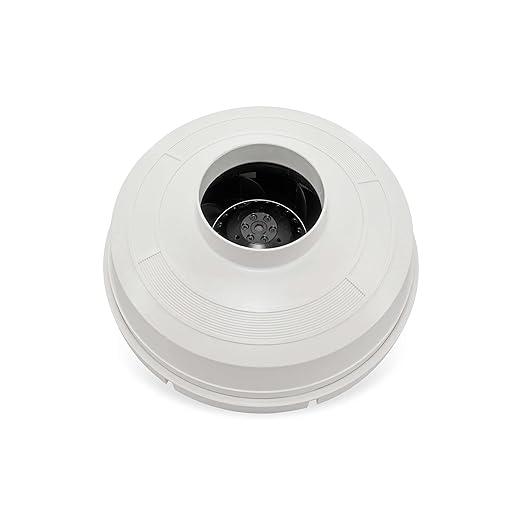 Festa AMG Maverick Radon Fan - Quiet and Energy Efficient 260 CFM Radon Mitigation System Inline Duct Fan - 4" Electric Inline - Made with Sturdy Glass Reinforced Poly-Resin – White