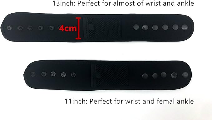 Wanty Adjustable Widen Buckle Arm Bracelet Wear Band Ankle Wristband Band with Mesh Pouch for Fitbit Inspire 3/Versa 4/Charge 3/Charge 6/Galaxy Fit3/FITVII/WHOOP 4.0 Fitness Tracker