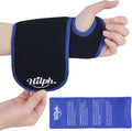 Hilph Wrist Ice Pack Wrap, Reusable Wrist Brace with Gel Hot Cold Compression Pack for Hand Injuries, Hand Ice Pack for Carpal Tunnel, Rheumatoid, Tendonitis, Swelling, Black