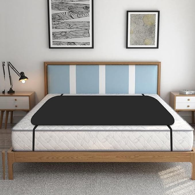 Earth Mat Grounding Pad for Bed, Conductive Carbon Leatherette Mattress Cover Pad to Improve Sleep (54 * 78 inch)