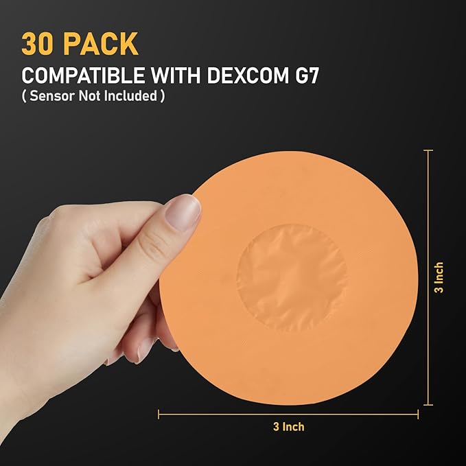 Dexcom G7 Over Patches Waterproof, 30PCS Cgm Sensor Patch Stelo Adhesive Patches G7 Overpatch Full Cover Without Hole, 10+ Days Long Stay, Sensor is Not Included (Rainbow)