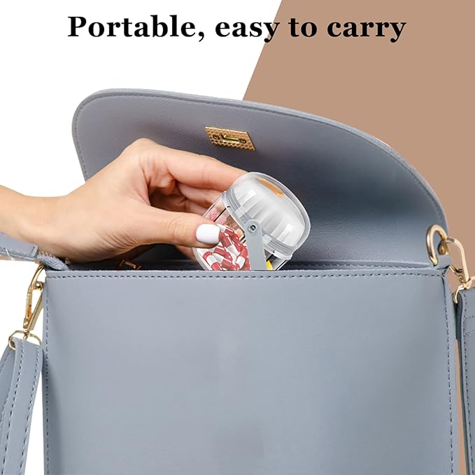 Pill Box, Pill Organizer for Travel Cute Medicine Organizer NO-BPA Moisture Proof Medicine Container for Vitamins, Fish Oils, Supplements (White)