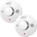 Smoke Detector, Fire Alarms for Home, Battery Powered Photoelectric Smoke Alarm with Test/Mute Button (Not Include Batteries),2 PCS