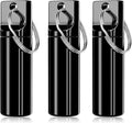 Keychain Pill Holder – Large Capacity Waterproof Travel Pill Organizer Pill Container for Tablets, Capsules – Durable Travel Friendly Pill Case for Purse Mini Pill Case (Black) 3-Pack