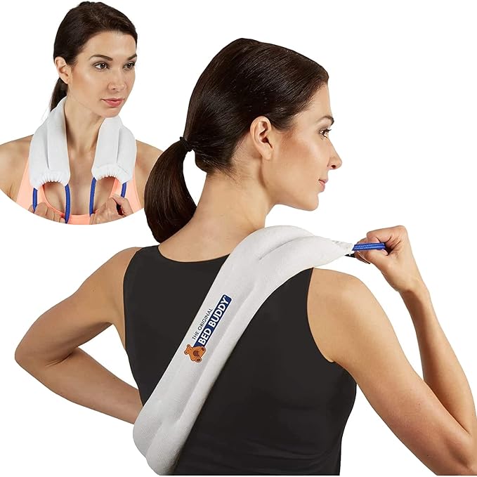 Carex Bed Buddy Heat Pad And Cooling Neck Wrap - Microwave Heating Pad For Sore Muscles - Cold Wrap Pack For Aches and Pain