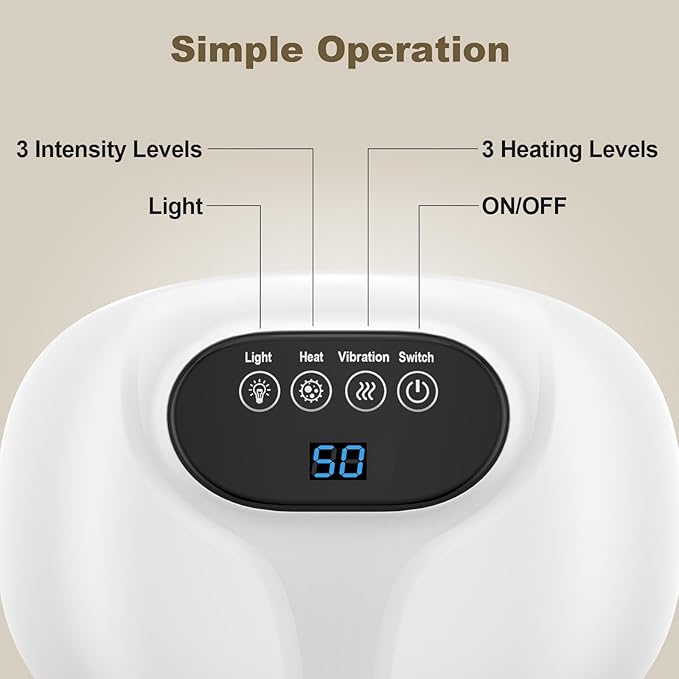 3-in-1 Electric Abdominal Massager with Heating Pad, Stomach Massage for Digestion Support, Hot Stone Heating Pad with Vibration, Rechargeable Belly Massager for Abdominal Comfort, Relaxing