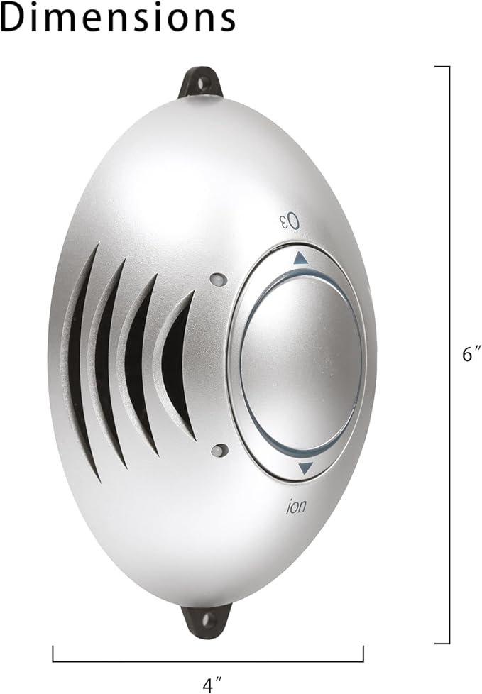 Golden Wave Sauna Oxygen Ionizer & Air Freshener - Negative Ion Generator with Ozone Mode for Odor Reduction, Sauna Accessories for Infrared, Steam & Barrel Sauna, Ultra-Quiet Operation