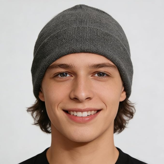 Beanie Protection Cotton Hat,Effective 99.99% Anti R.adiation Cap, E.M.F Hat Shielding Cell WiFi 5G RF 19.6-25.2 in