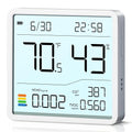7-in-1 Air Quality Monitor Indoor, Air Analysis Apparatus, 5s Backlight Air Quality Meter for TVOC, HCHO, Temp, Hum, Temperature Humidity Monitor for Home, Office, Hotel