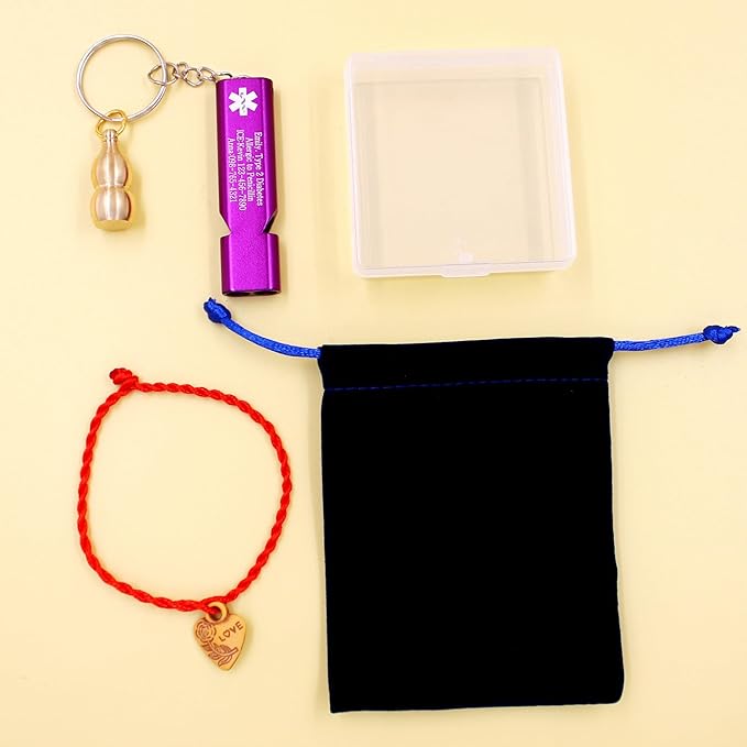 Medical Keychain with Gourd Pill Case – High Pitch Dual Tube Survival Whistle YA6000