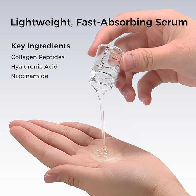 Micro Infusion System for Face & Neck, Titanium Needle Cosmetic Stamp Hydra Microneedling Serum - Peptides & Hyaluronic Acid Serum for All Skin Types, 0.25mm Home Infusion Set