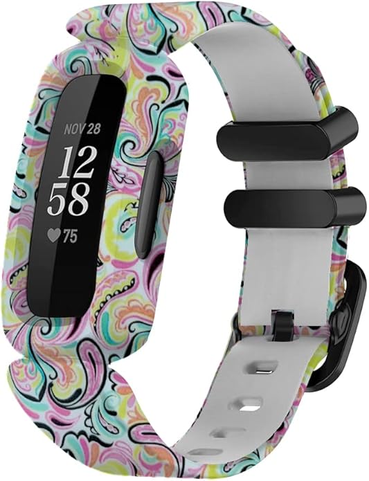 FitTurn Cute Pattern bands Compatible with Fitbit Ace 3 Activity Tracker, Replacement Adjustable Silicone Sport Strap Wristbands Accessories for Ace 3 Tracker