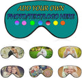 Personalized Eye Mask, Custom Eyeshade Blindfold Add Your Design Image Text Customized Eye Cover with Adjustable Strap for Sleeping Travel Work Naps Blocks Light, Turquoise