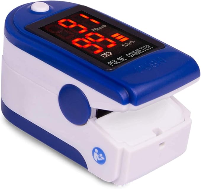 Roscoe Medical Finger Pulse Oximeter Oxygen Saturation Monitor - Pulse Ox Fingertip o2 Monitor for Pediatric and Adult - Sports and Aviation Use Only (Pack of 2)