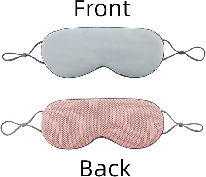 Xeahung Adjustable Sleep Mask Cotton Comfortable Eye Mask for Sleeping Women Soft Eye Covers for Sleeping Men Eye Shade Sleep Mask Light Blocking Mask 1 Pack (Pink&Gray)