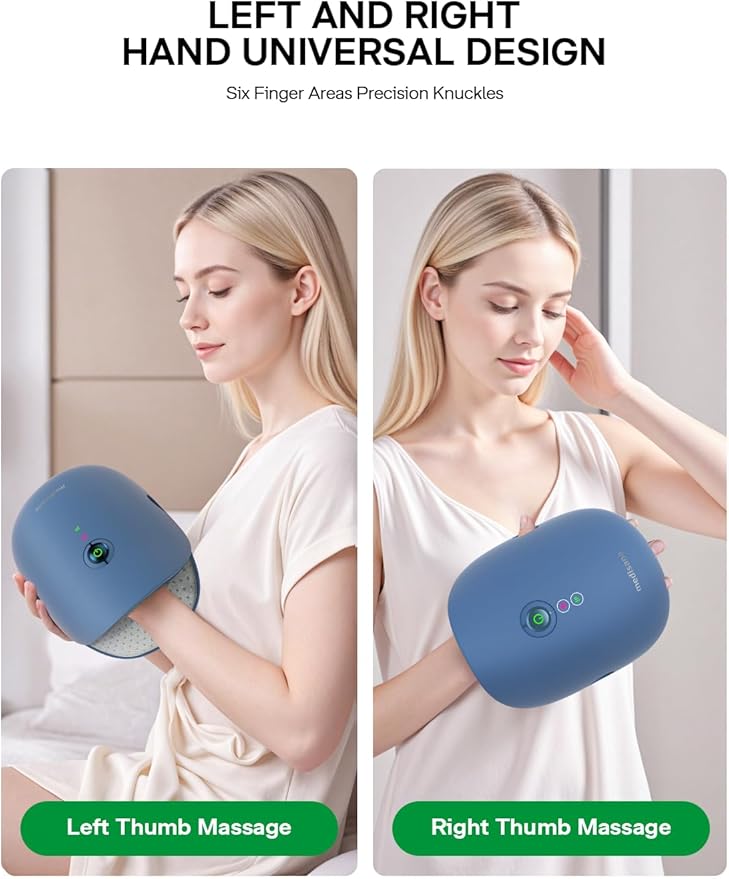 Medisana Hand Massager with Heat and Compression, Knuckle Stretching Massage, Memory Function, Cordless Hand Massager for Arthritis and Carpal Tunnel Relief, Mother’s Day Gift for Mom Women