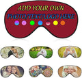 Personalized Eye Mask, Custom Eyeshade Blindfold Add Your Design Image Text Customized Eye Cover with Adjustable Strap for Sleeping Travel Work Naps Blocks Light, Dark Red