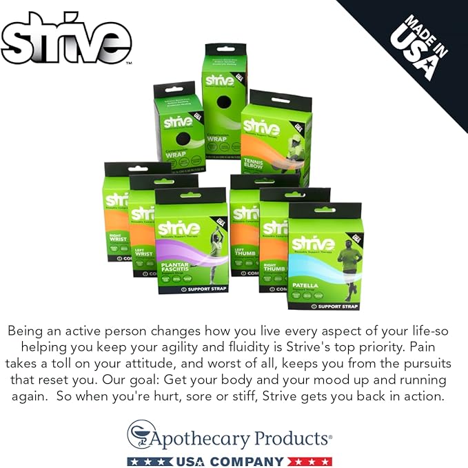 Strive Hot and Cold XL Sleeve, Hot & Cold Therapy Wrap for Soothing Relief and Support, Adjustable Compression for Comfortable Healing, Perfect for Elbow Pain and Muscle Recovery, Black