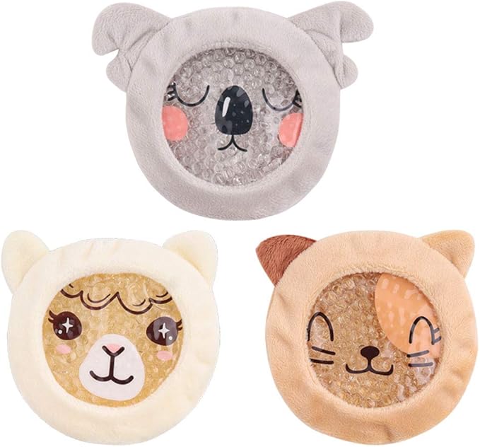 Hilph Kids Ice Packs for Boo Boos, FSA Eligible, HSA Approved, 3 Gel Toddler Cold Packs with Cute Cover for Injuries Reusable, Hot Cold Compress for Pain Relief, Toothache, Wisdom Teeth, Fever