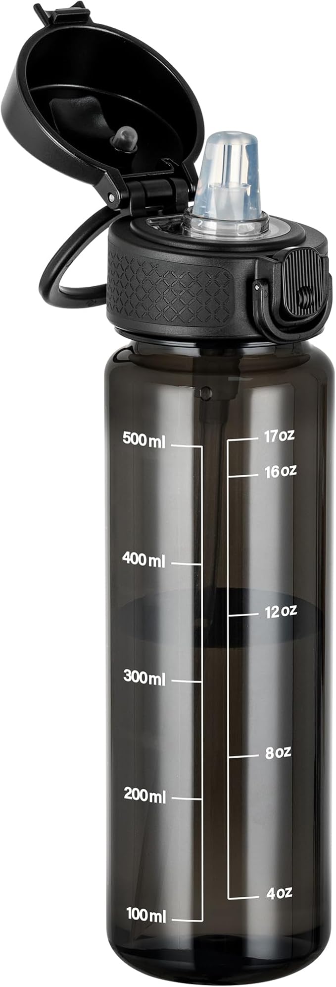 GOPPUS 17oz Kids Water Bottle for School -Straw, Leak-Proof Tritan Sports Bottle Time Marker Reusable for Girls Boys