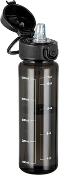 GOPPUS 17oz Kids Water Bottle for School -Straw, Leak-Proof Tritan Sports Bottle Time Marker Reusable for Girls Boys