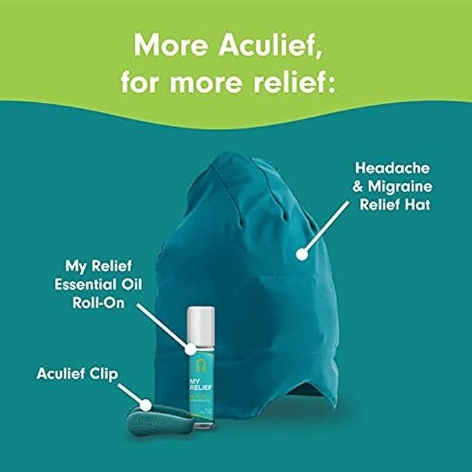 Aculief - Acupressure Mat and Pillow - Massage Mat Set - Stress and Pain Relief and Relaxation for Total Body Use - at Home and On-The-Go Use - 7000 Acupressure Points (Dark Blue)