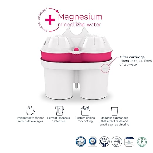 BWT AQUAlizer Home, 2.7 Liter, Water Mineralizer & Filtration Jug - Includes 1 Magnesium Enricher Cartridge, for Tea & Coffee Water, Prevents limescale, removes Lead & Chlorine, Blue