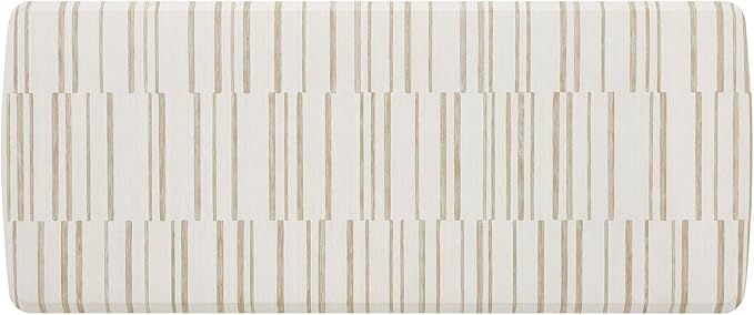 House of Noa Nama Standing Mat – Anti-Fatigue Cushioned Kitchen Mats for Floor | Ergonomic Bounce-Back Foam Kitchen Mats | Anti-Fatigue Mats for Kitchen & Standing | Nara Stripe Natural | 30" x 72"