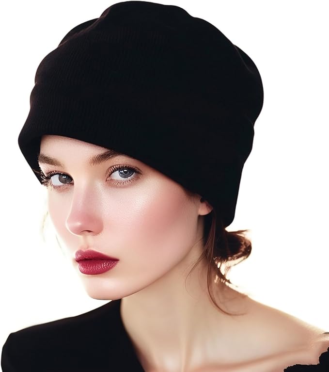 EMF Protection Beanies Cap,Unisex Faraday Hat,Microwave Blocking EMF Hat Black
