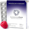 Hydrogen Water Tablets - Molecular H2 Magnesium 12 PPM Supplement Tabs for Drinking Water - Supports Energy, Recovery & Cognitive Function for Antioxidant Cellular Health (30 Count, Raspberry)